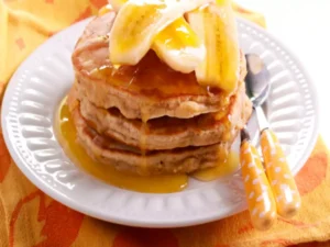 Eggless Banana Pancakes using Kalsubai Purest Cane Juice Jaggery Powder